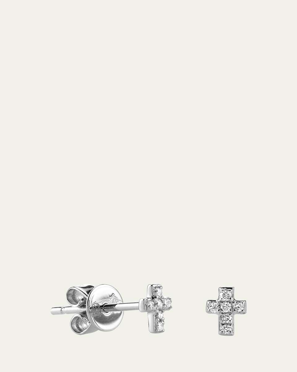 Tiny Cross Stud Earring, Single
